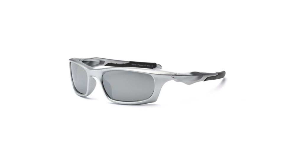Real Kids Shades Silver Sport Polycarbonate Frame with Silver Mirror Lens 7+, Unisex 7STOSLV