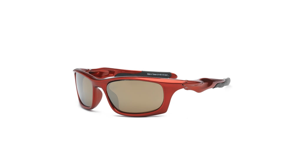 Real Kids Shades Storm Sunglasses, Red Frame with Polarized Brown Lens, Youth 7STOREDP2