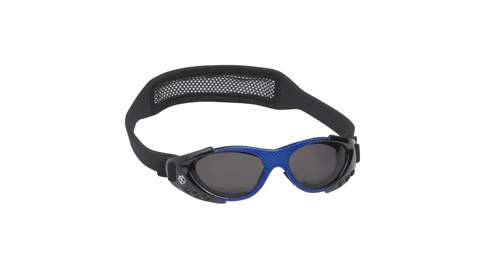 Real Kids Shades Xtreme Sports Sunglasses 3-7 Years - Royal Matte Metallic &amp; Shiny Black w/ Black Mesh Band 37XTRSBLKBLU