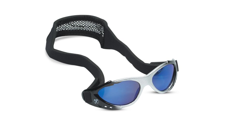 Real Kids Shades Xtreme Sports Sunglasses 3-7 Years - Black/Silver w/ Adjustable Band 37XTRSBLKSLV