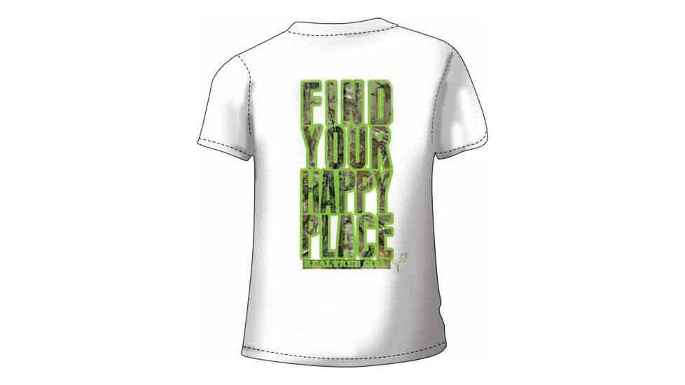 Realtree Rt Women's T-shirt ''happy Place'' 2x-large White
