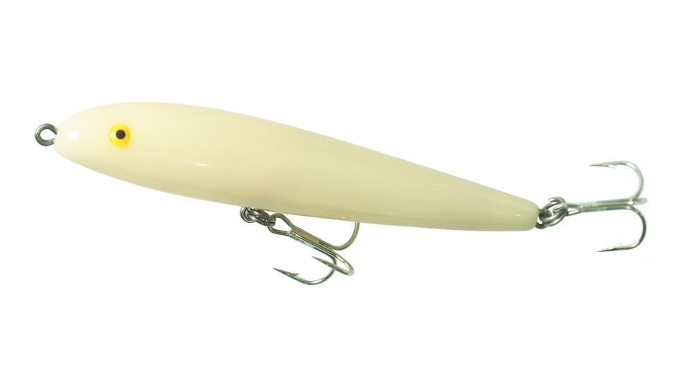 Rebel Lures Rebel Jumpin Minnow Topwater Bait, 3 1/2in, 3/8 oz, Floating, Bone, T1000S