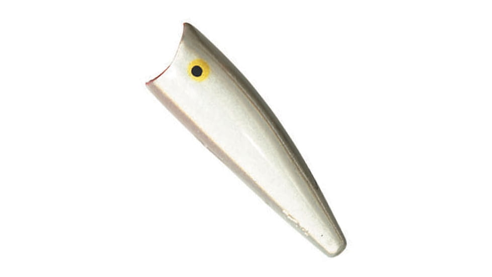 Rebel Lures Rebel P60G1 Pop-R Topwater Bait, 2 1/2in, 1/4 oz, Floating, Silver/Black, P60G1