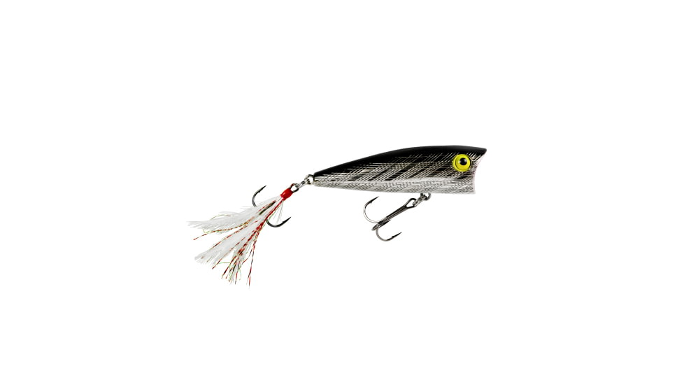 Rebel Lures Rebel POP R- P70, 3 1/8in, 9/16 oz, Silver/Black, P7101