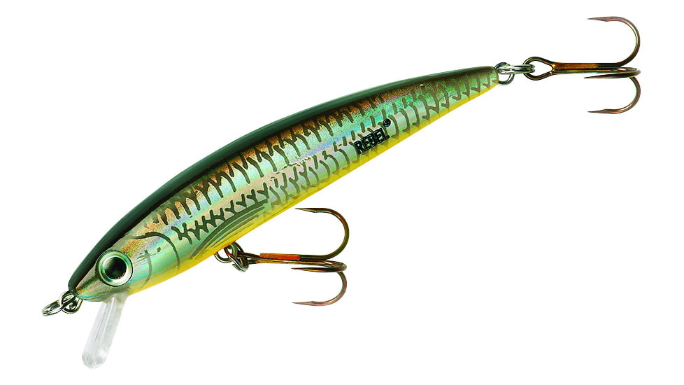 Rebel Lures Rebel Tracdown Ghost Minnow, Sinking, Black Back/Orange Belly, 2 1/2in, 1/8oz, TD47543