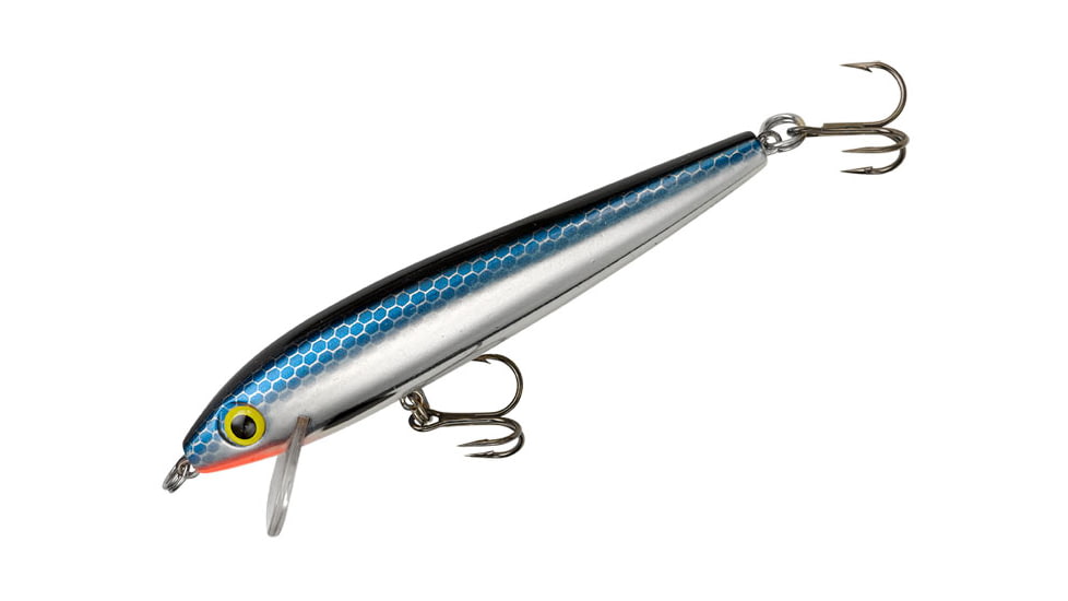 Rebel Lures Rebel Tracdown Minnow 10, Slick Black Minnow, 3-1/2in 3/8 oz, TD10491