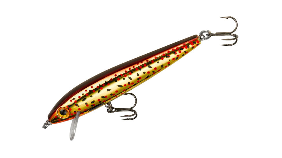 Rebel Lures Rebel Tracdown Minnow 10, Slick Brown Trout, 3-1/2in 3/8 oz, TD10494