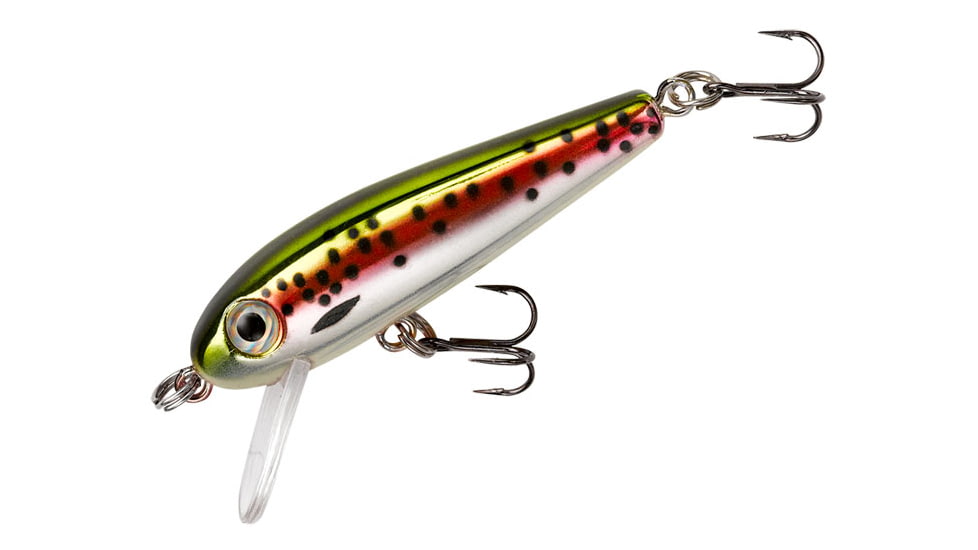 Rebel Lures Rebel Tracdown Minnow 49, Slick Rainbow Trout, 1-5/8in 3/32 oz, TD49493