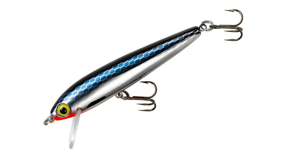 Rebel Lures Rebel Tracdown Minnow 50, Slick Black Minnow, 2-1/2in 5/32 oz, TD50491