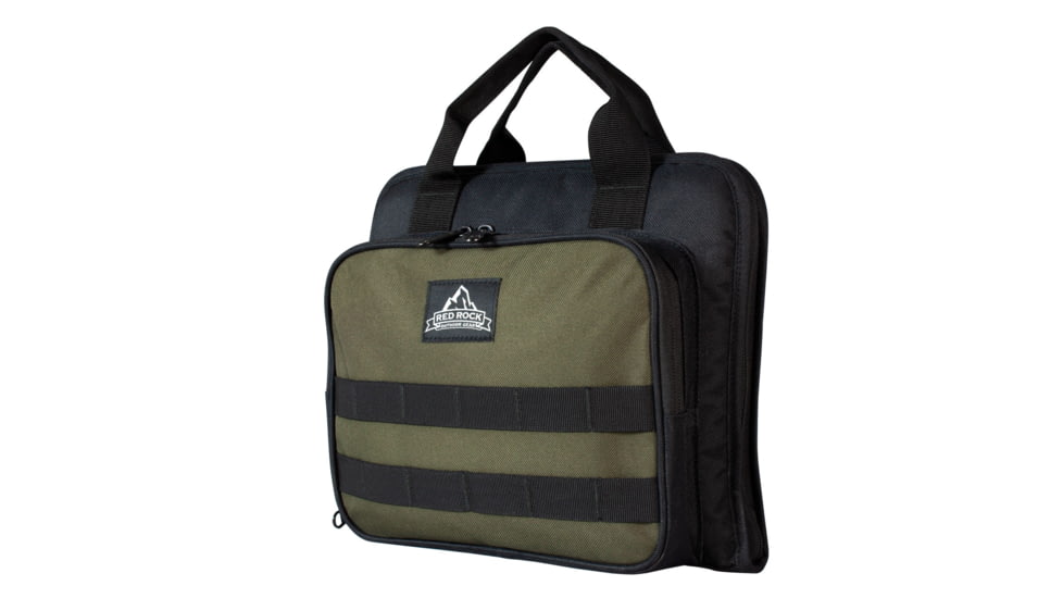 Red Rock Outdoor Gear Deluxe Single Pistol Case, Black/Olive Drab, 80270BOD