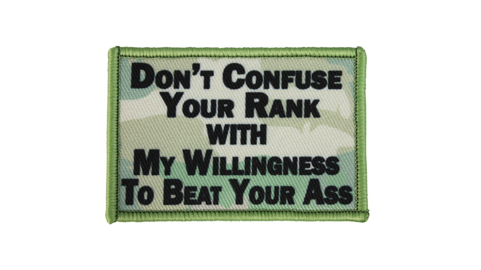 Red Rock Outdoor Gear Morale Patch, Dont Confuse Your Rank, 97-093