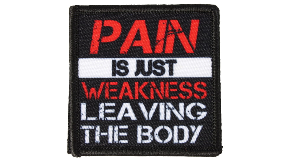 Red Rock Outdoor Gear Morale Patch, Pain Is Just Weakness, 97-088
