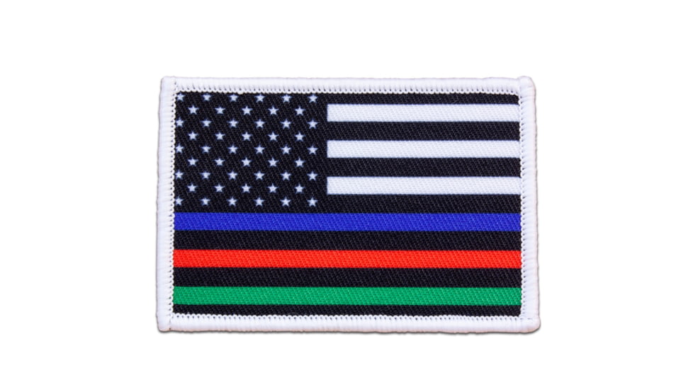 Red Rock Outdoor Gear Morale Patch, Police-Fire-Military Flag, 97-071