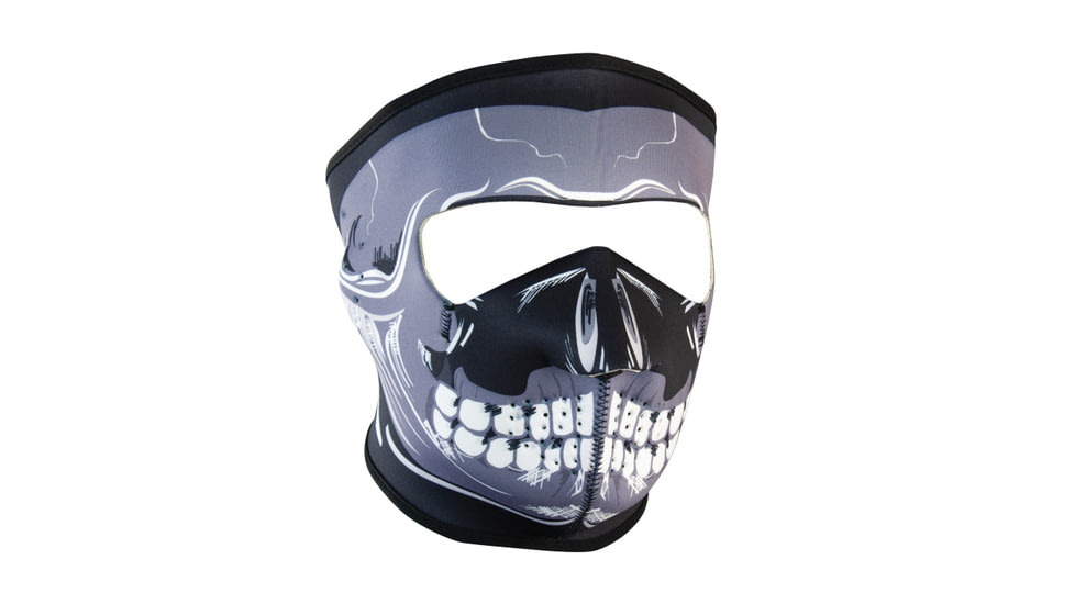 Red Rock Outdoor Gear Neoprene Face Mask, Gray/Black Skull, 70-2004-09