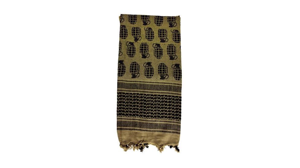 Red Rock Outdoor Gear Shemagh Head Wrap, Grenade Khaki/Black, 70-31