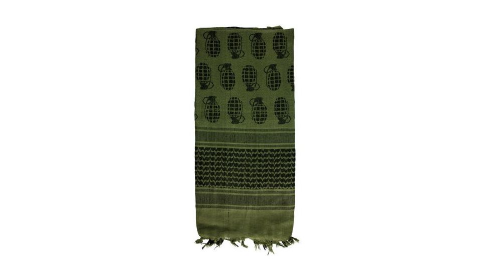 Red Rock Outdoor Gear Shemagh Head Wrap, Grenade OD/Black, 70-30