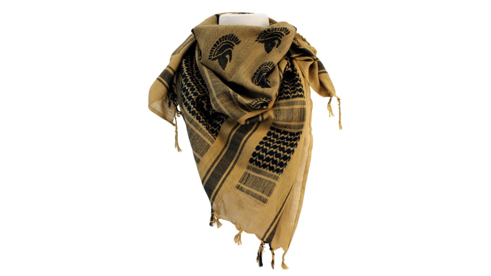 Red Rock Outdoor Gear Shemagh Head Wrap, Spartan Helmet Coyote/Black, 70-38