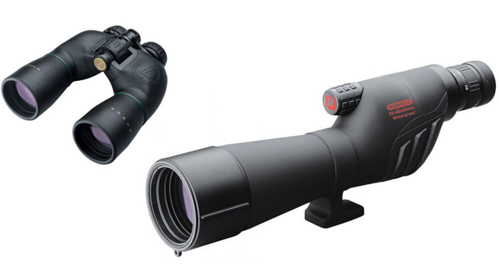 Redfield Rampage 20-60x60mm Spotting Scope Kit w/ Leupold Rogue 10x50mm Black Binocular 65555