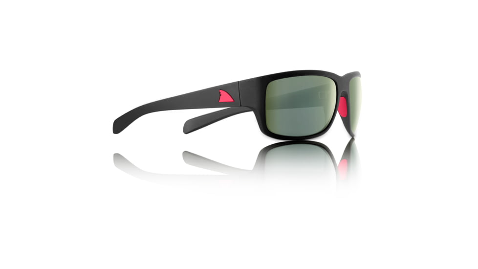 Redfin Polarized Amelia Sunglasses, MBlack Frame, Shallow Mirror Polarized Lens, One Size, 1503