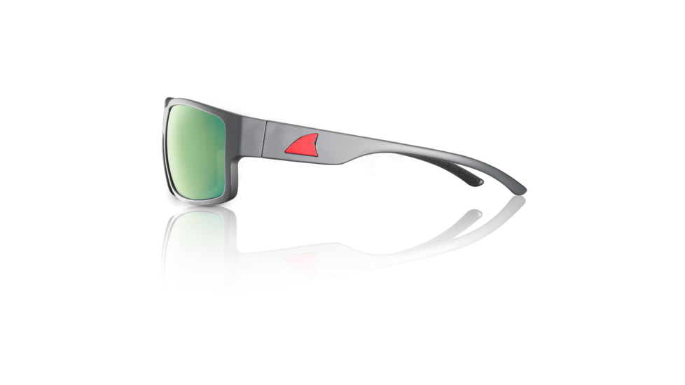 Redfin Polarized Sanibel Sunglasses, Matte Gray Frame, Seagrass Polarized Lens, One Size, 1410