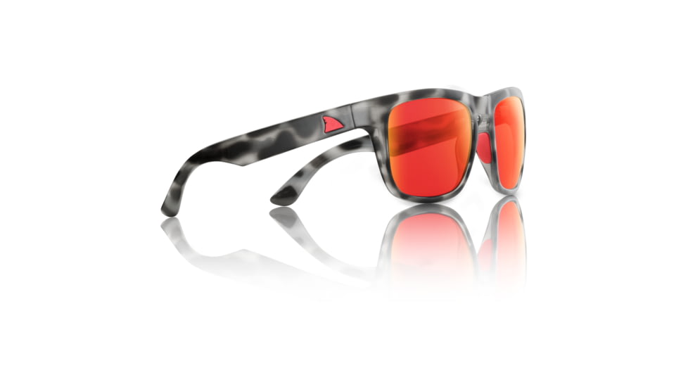 Redfin Polarized Tybee Sunglasses, Black Tortoise Frame, Hull Red Polarized Lens, One Size, 1105