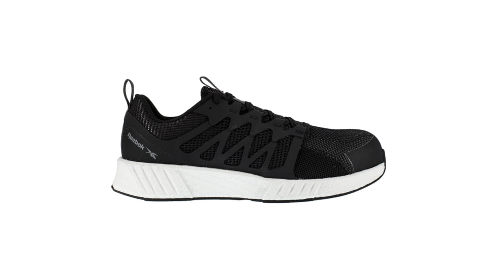 Reebok Fusion Flexweave Athletic Work Shoe - Womens, Medium, Black/White, 10.5, 690774501720