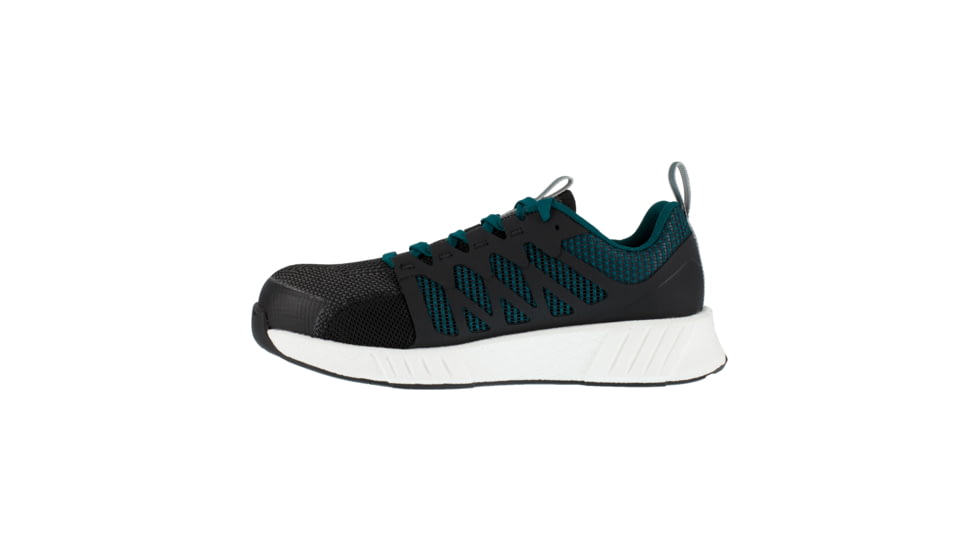 Reebok Fusion Flexweave Athletic Work Shoe - Womens, Medium, Teal/Black, 11.5, 690774488175
