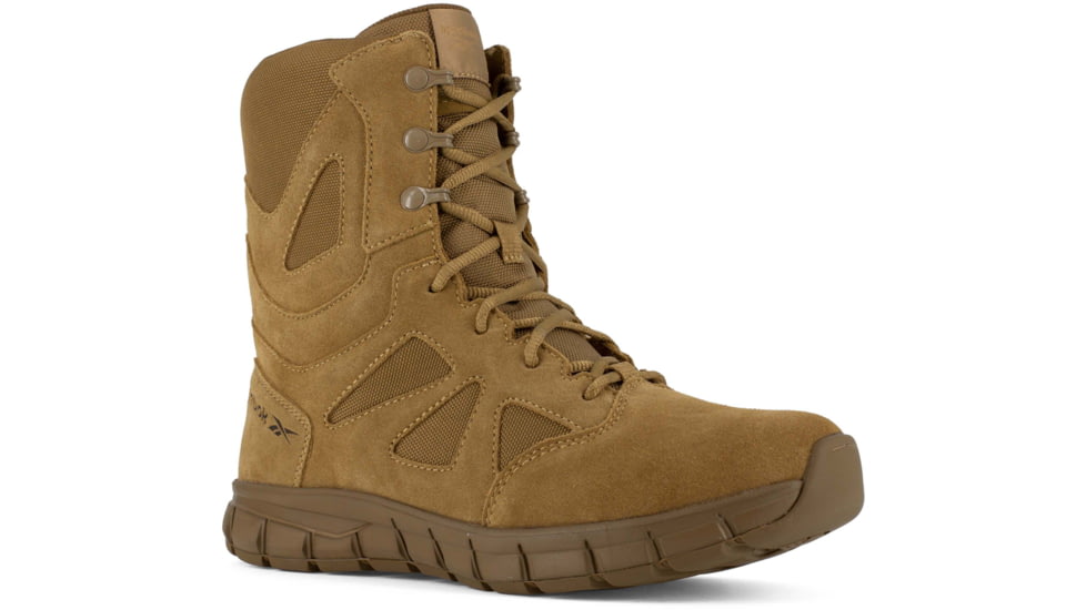 Reebok Sublite Cushion 8 inch Soft Toe Military Tactical Boot - Womens, Coyote, 8.5W, RB808-Coyote-8.5-Female-W