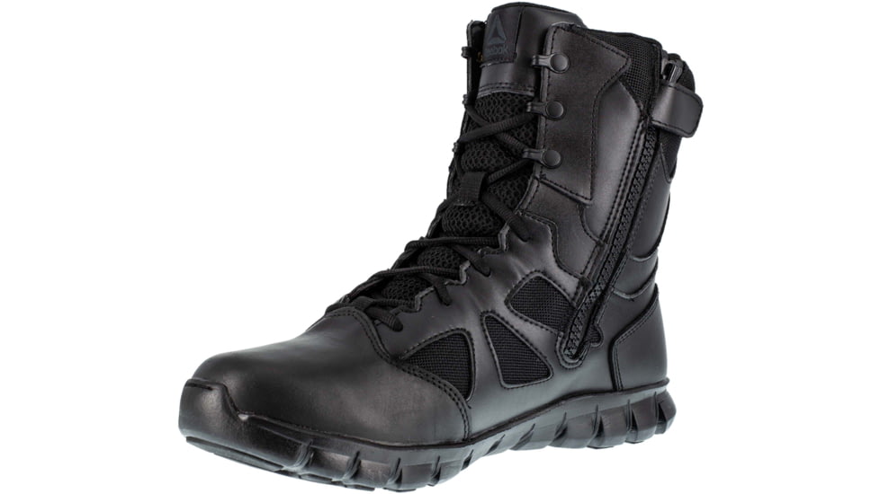Reebok Sublite Cushion 8 inch Soft Toe Tactical Boot - Womens, Black, 6W, RB806-Black-6-Female-W