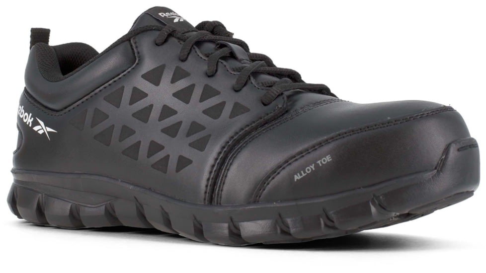 Reebok Sublite Cushion Athletic Oxford, Alloy Toe Work Shoe - Mens, Black, 10.5M, RB4047-Black-10.5-Mens-M