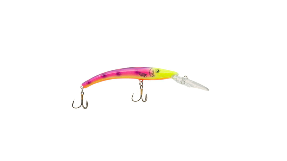 Reef Runner Deep Diver 800 Rattling Minnow, 28ft Diving Depth 6 3/16in, 5/8oz, Floating, Mardi Gras, 800311