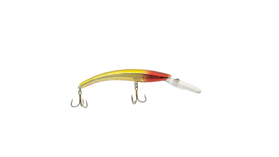 Reef Runner Deep Diver 800 Rattling Minnow, 28ft Diving Depth 6-3/16in, 5/8oz, Gold Clown, 80067