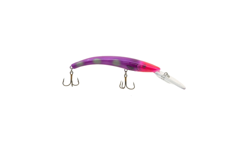 Reef Runner Deep Diver 800 Rattling Minnow, 28ft Diving Depth 6-3/16in, 5/8oz, Purple Nurple, 800216