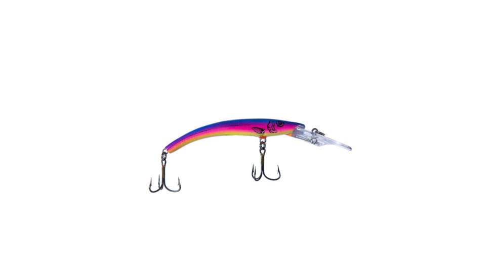 Reef Runner Deep Little Ripper 600 Minnow, 21ft Diving Depth, 4 9/16in, 1/4oz, Floating, Bubble Gum, Superman, 60014