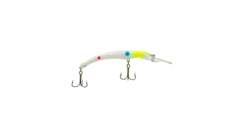 Reef Runner Deep Little Ripper 600 Minnow, 21ft Diving Depth, 4 9/16in, 1/4oz, Floating, Chartreuse/Wonderbread, 60092