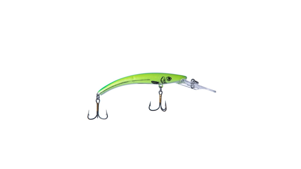 Reef Runner Deep Little Ripper 600 Minnow, 21ft Diving Depth, 4 9/16in, 1/4oz, Floating, Emerald Shiner, 60016