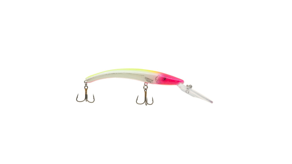 Reef Runner Deep Little Ripper 600 Minnow, 21ft Diving Depth, 4 9/16in, 1/4oz, Floating, Pink Lemonade, 60011