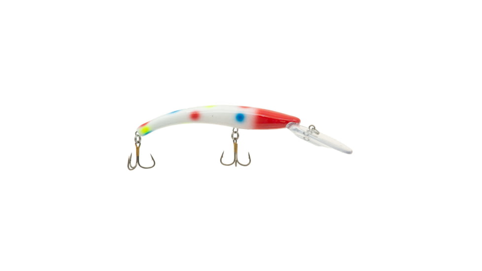Reef Runner Deep Little Ripper 600 Minnow, 21ft Diving Depth, 4 9/16in, 1/4oz, Floating, Wonderbread Red, 60094