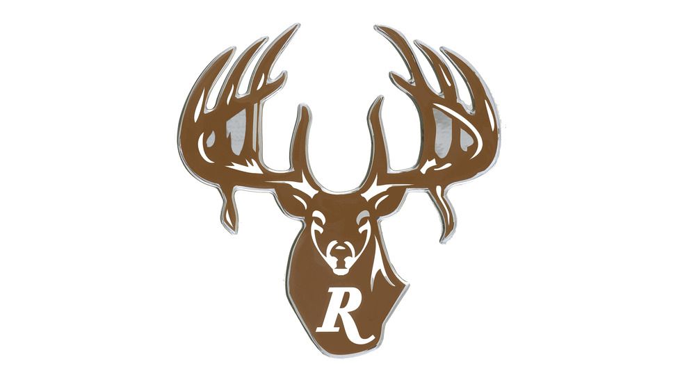 DECAL LARGE WHITE "R" BUCK