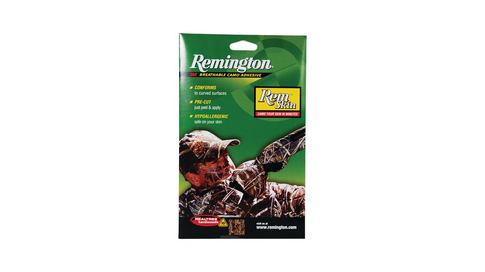 Remington Rem Skin Peel-and-Stick Camouflage For Your Face Realtree Hardwoods