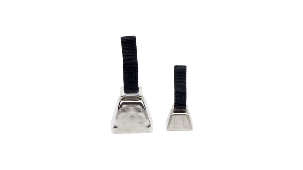 Remington Sporting Dog Cow Bell, Black Strap, Nickel-Plated, Small R4511-G-BLKCSM