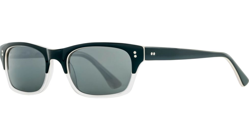 Reptile Sun Agamid Sunglasses, Black/Matte Crystal Frame, Titanium Black/Glass Lens, Polarized, AGABBM