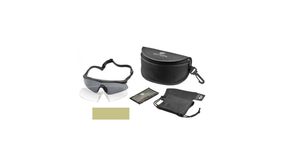 Revision Sawfly Goggles Military Kit, Large, Tan w/ Clear &amp; Smoke Lenses 4-0076-9711