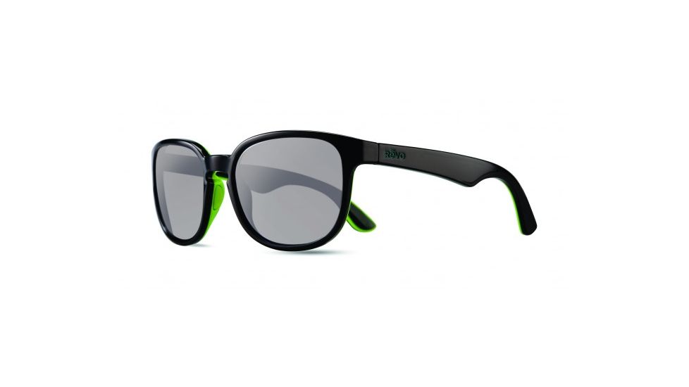 Revo Kash Sunglasses, Black/Green/Blue Frame, Graphite Lens, Polarized, RE 1028 01 GY