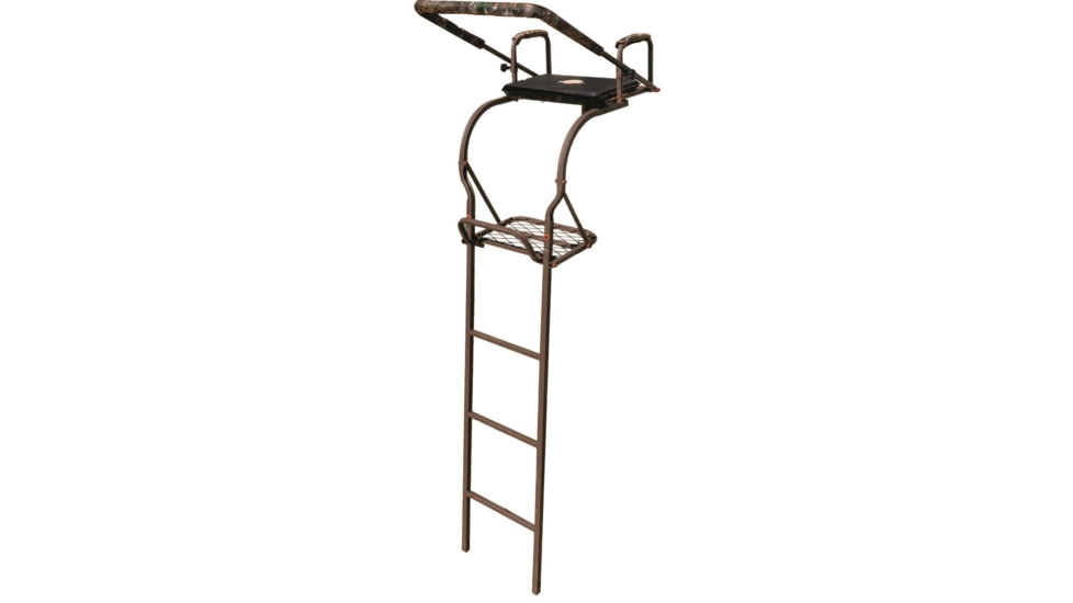 Rhino Blinds Ladderstand, 17ft, Black/Steel, RTL-100