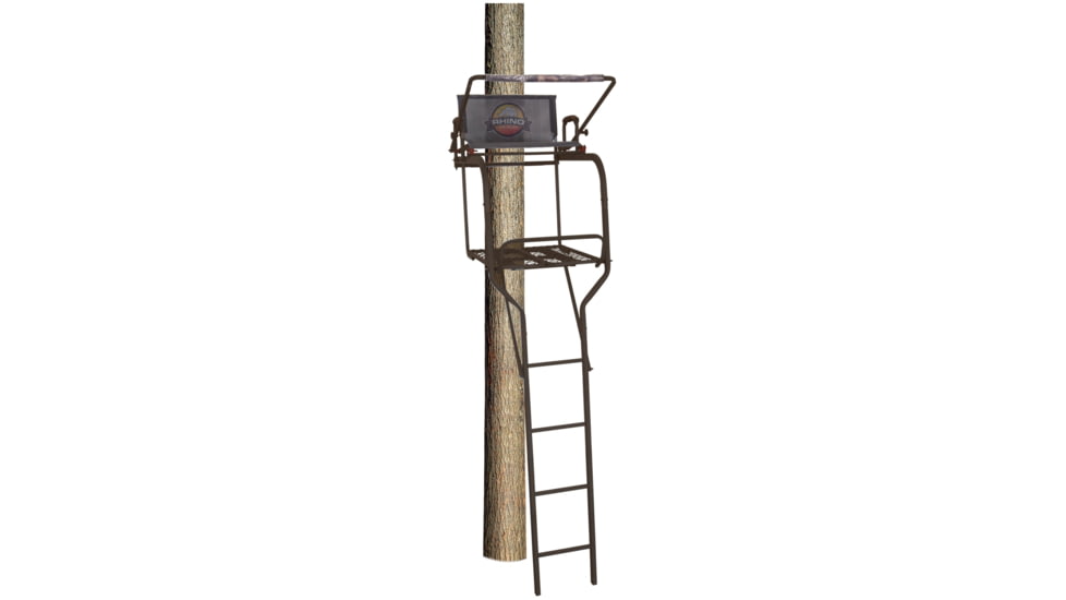 Rhino Blinds Ladderstand, 18ft, Black/Steel, RTL-300