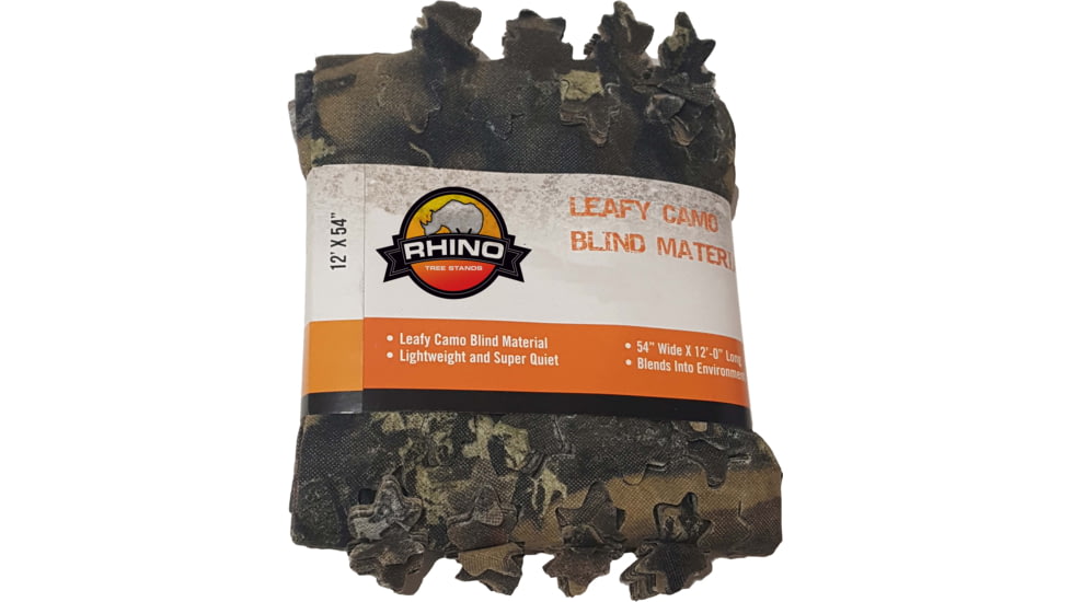 Rhino Blinds Leafy Camo Burlap, Black/Steel, RTLC-100