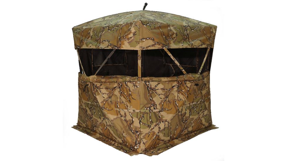 Rhino Blinds Predator Ground Blind, Camo, 77in x 77in Hub to Hub XP-101