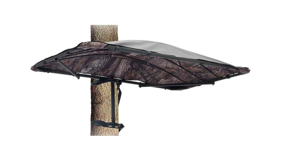 Rhino Blinds XL Universal Treestand Cover Roof Kit, Black/Steel, RTUSC-050