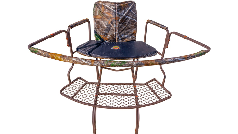 Rhino Blinds XL Series Ladderstand, 17.5ft, Black/Steel, RTL-3000